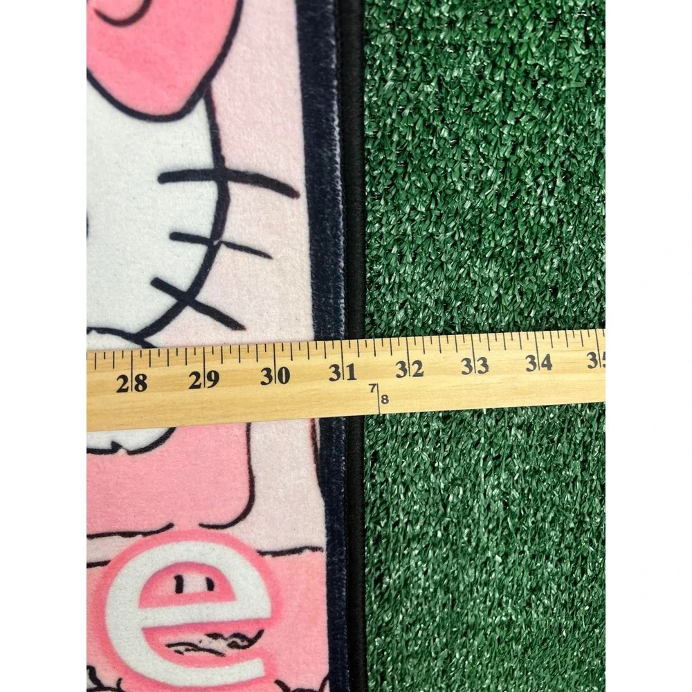 Sanrio Hello Kitty Welcome Mat Pink Floral Non-Slip Area Rug Door Mat Kawaii